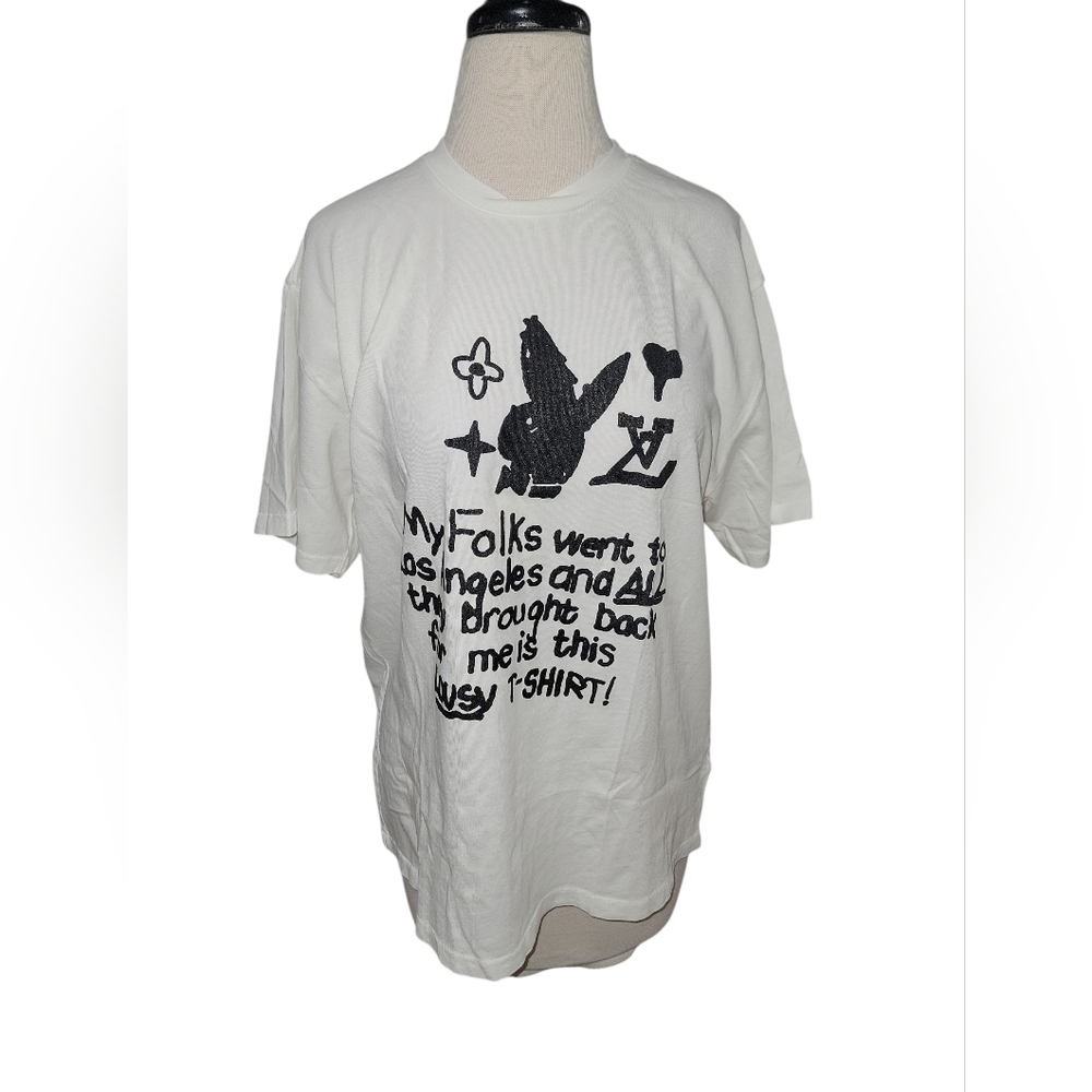 Mega Yacht Limited Edition Lousy Louis Vuitton Chanel Playboy Puff Print T SZ M